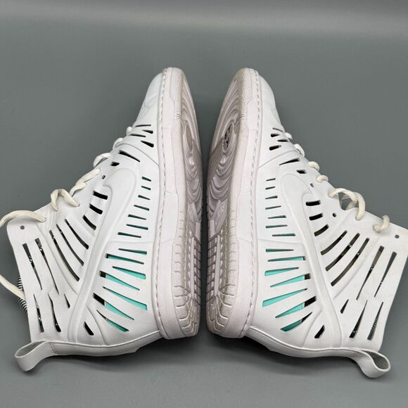 Nike Joli Dunk Sky Hi Hidden Wedge Women's 9.5 White Sneakers Shoes Cut Out Heel - Picture 5 of 10
